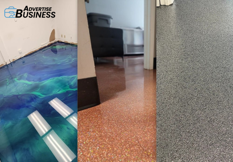 key flake decorative epoxy flooring